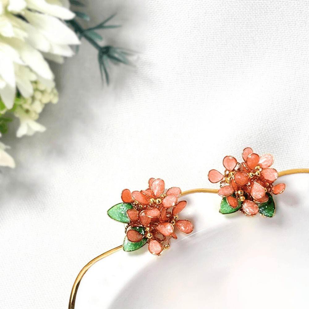 【金木犀/キンモクセイ】2wayピアス 秋の新作 揺れるオレンジ 金属アレルギー対応 サージカルステンレス 受注生産 | 8枚目